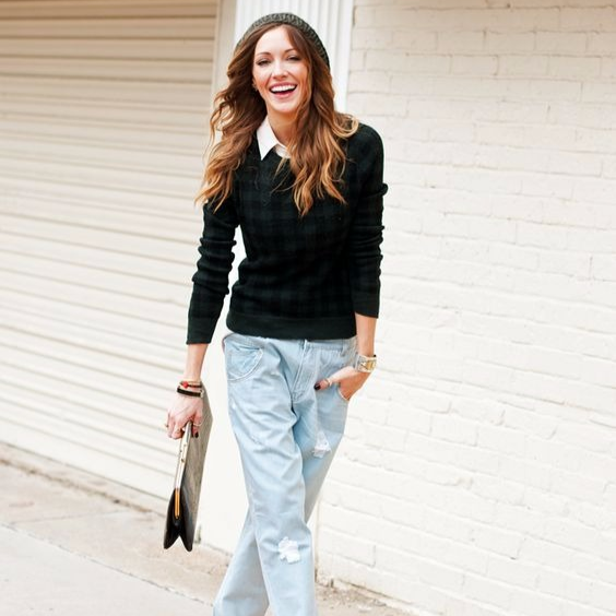 Strickpullover: welches Modell soll zur Jeans getragen werden?