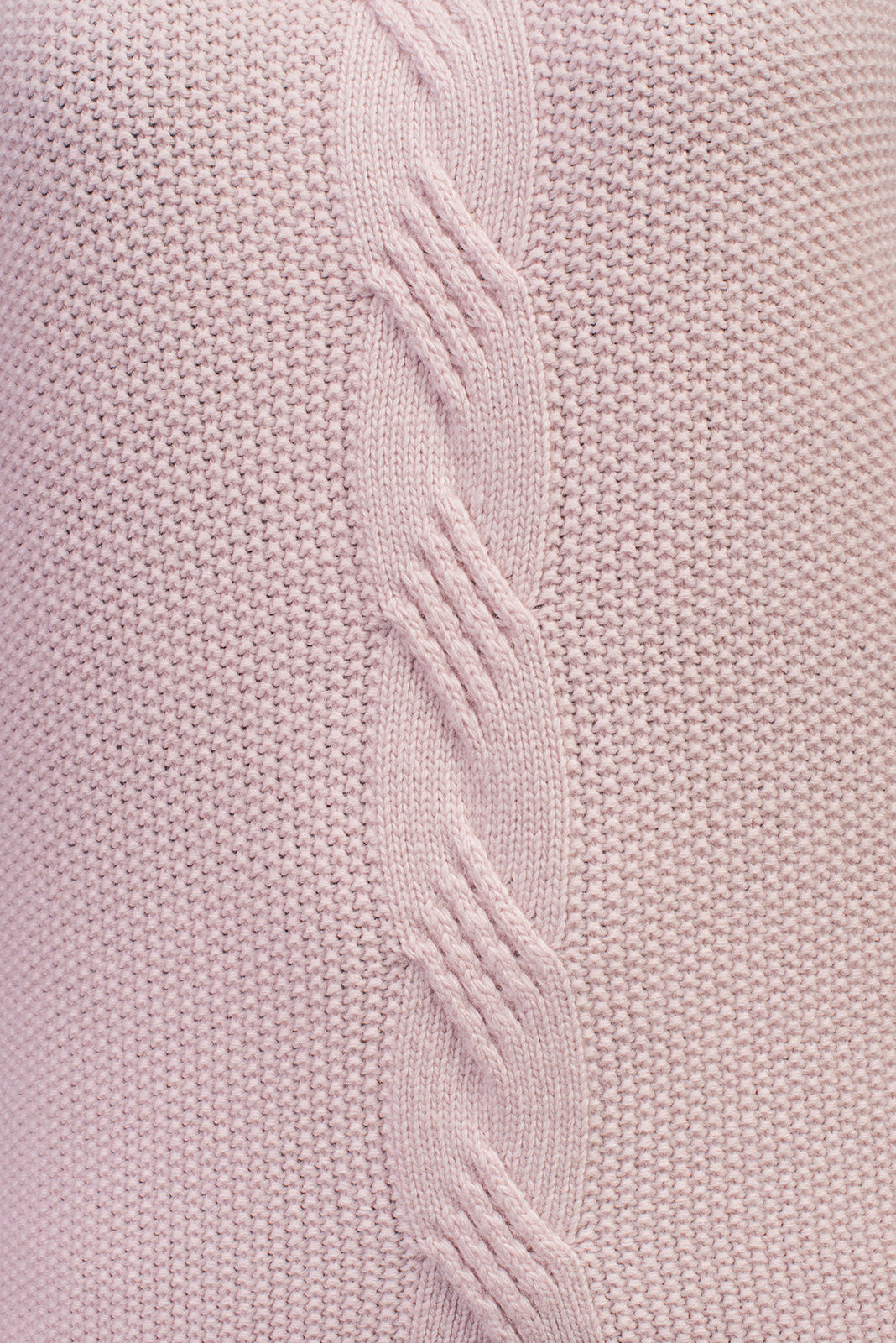 Fledermauspullover aus Kaschmirmischung mit Zopfmuster, Farbe Rosa, Ansicht 7 | Dalle Piane Cashmere