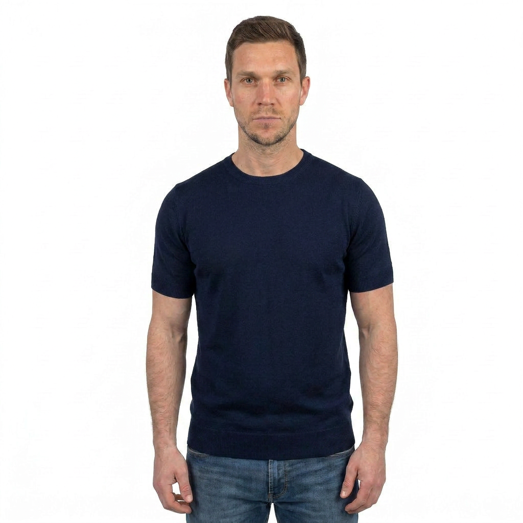 T-Shirt mit kurzen Ärmeln 100% Baumwolle | Dalle Piane Cashmere