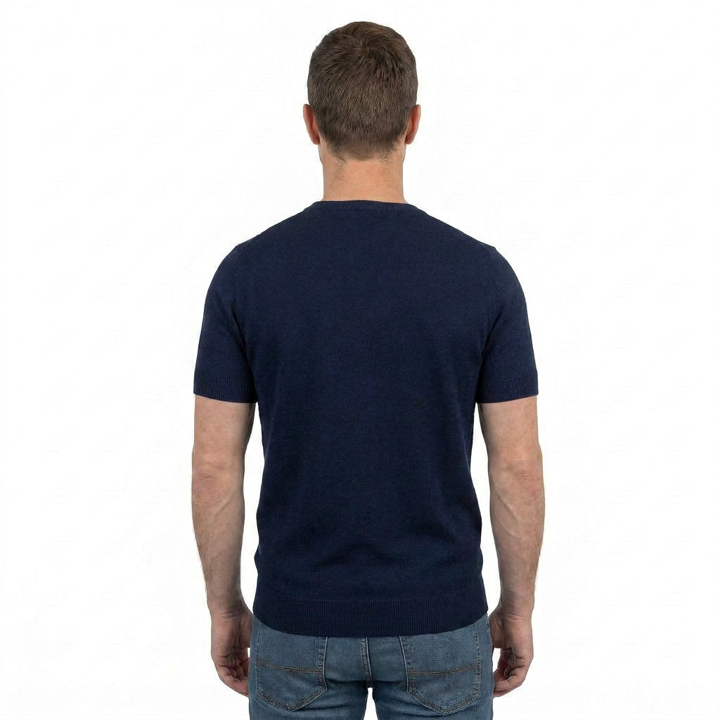 T-Shirt mit kurzen Ärmeln 100 % Baumwolle, Farbe Taupe, Ansicht 2 | Dalle Piane Cashmere