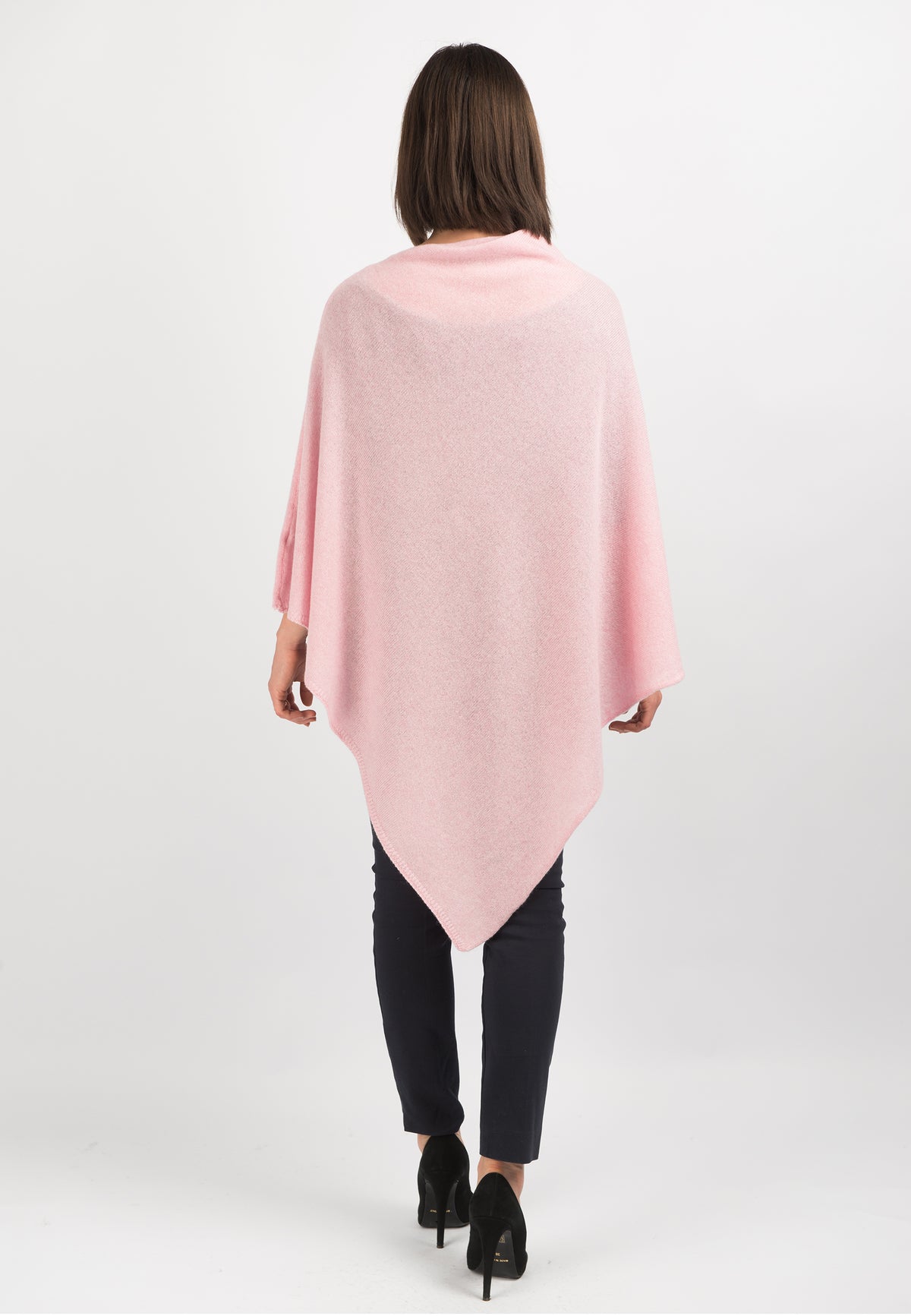 Poncho 100 % Kaschmir, Farbe Rosa, Ansicht 3 | Dalle Piane Cashmere