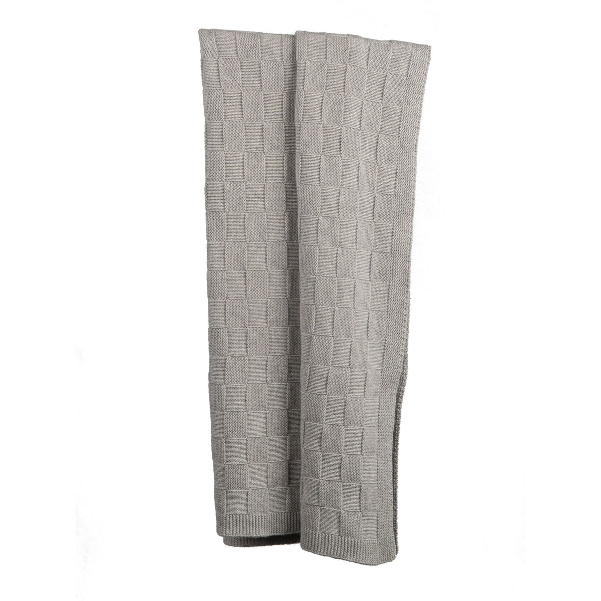 Plaid mit Schachbrettmuster aus 100 % Kaschmir, Farbe Grau | Dalle Piane Cashmere
