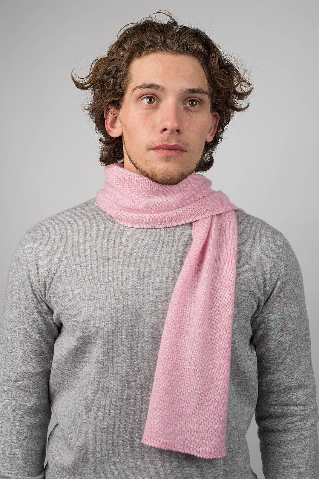 Mini Schal 100 % Kaschmir, Farbe Rosa, Ansicht 2 | Dalle Piane Cashmere