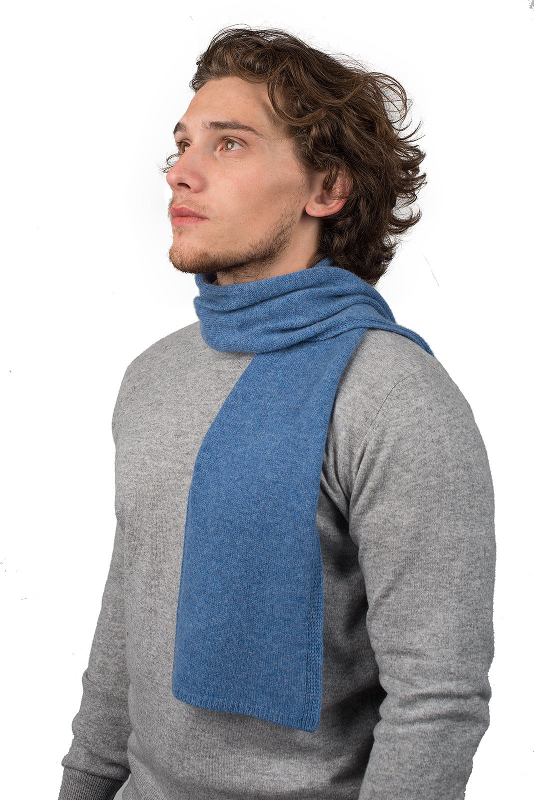 Mini Schal 100 % Kaschmir, Farbe Hellblau | Dalle Piane Cashmere