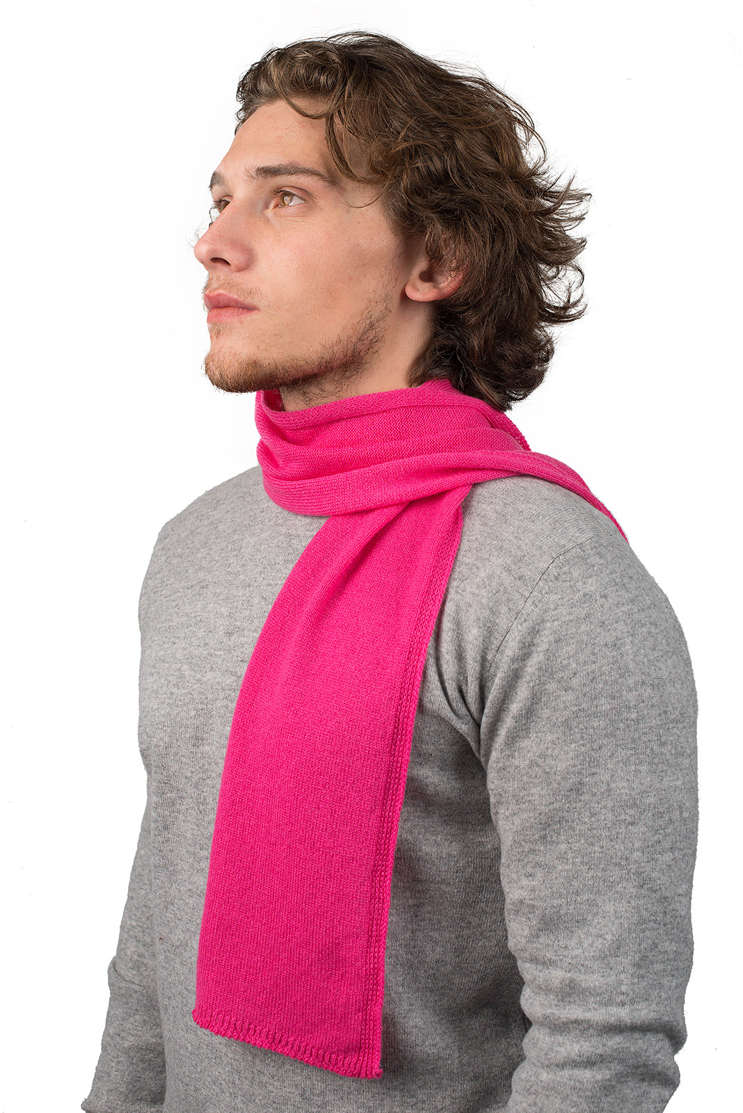 Mini Schal 100 % Kaschmir, Farbe Fuchsia | Dalle Piane Cashmere