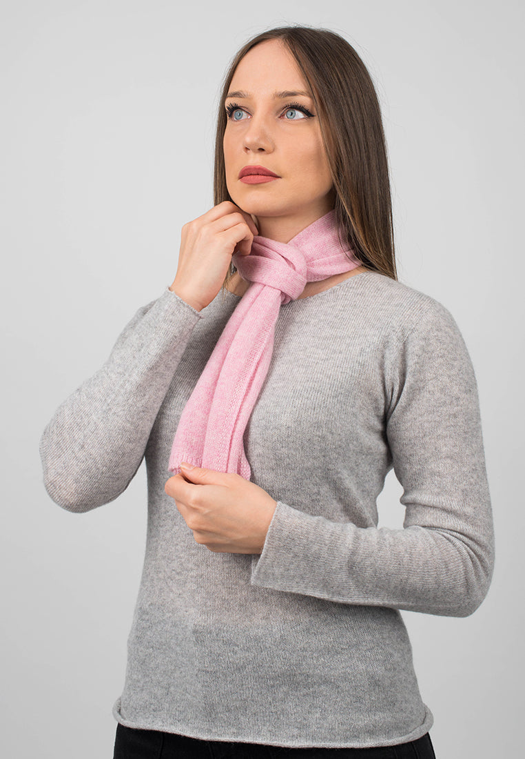 Mini Schal 100 % Kaschmir, Farbe Rosa, Ansicht 3 | Dalle Piane Cashmere