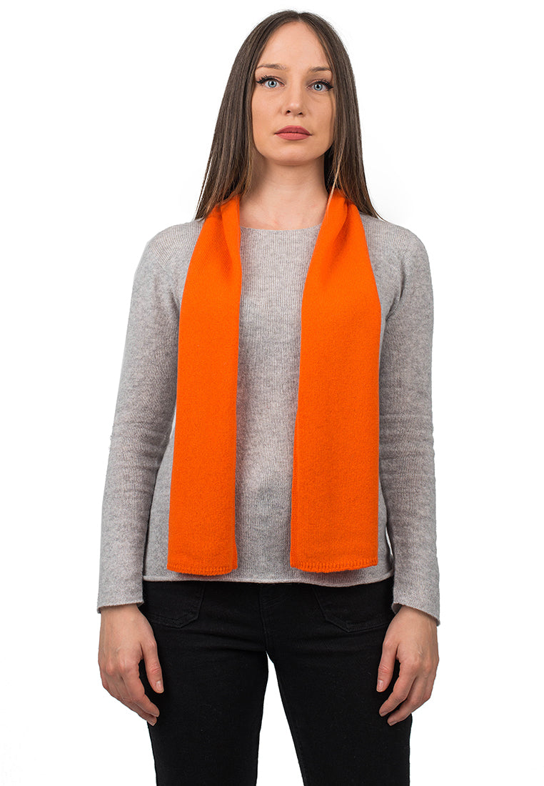 Mini Schal 100 % Kaschmir, Farbe Orange | Dalle Piane Cashmere