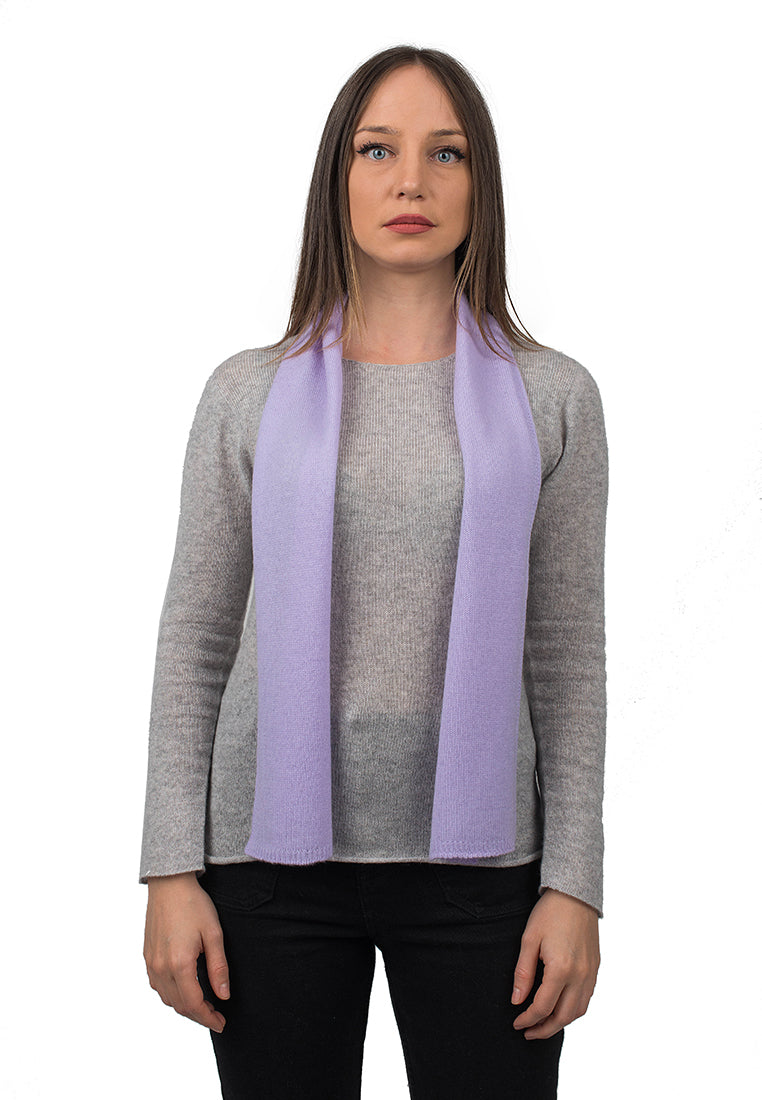Mini Schal 100 % Kaschmir, Farbe Flieder | Dalle Piane Cashmere