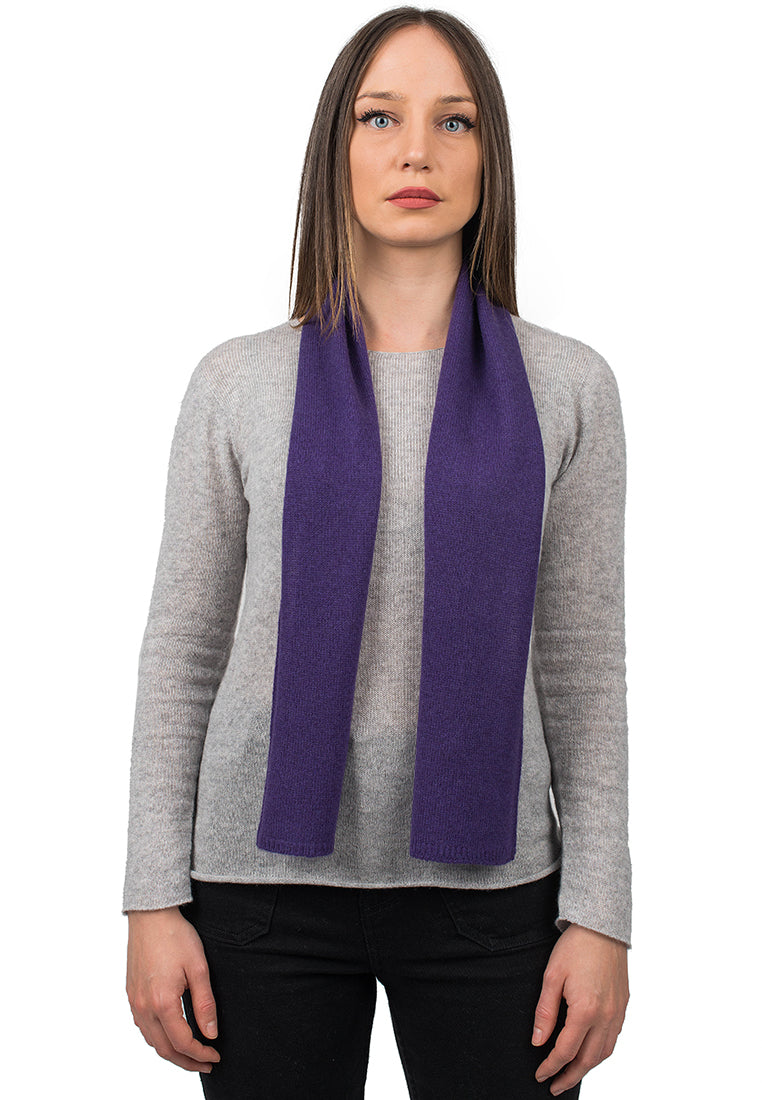 Mini Schal 100 % Kaschmir, Farbe Violett | Dalle Piane Cashmere