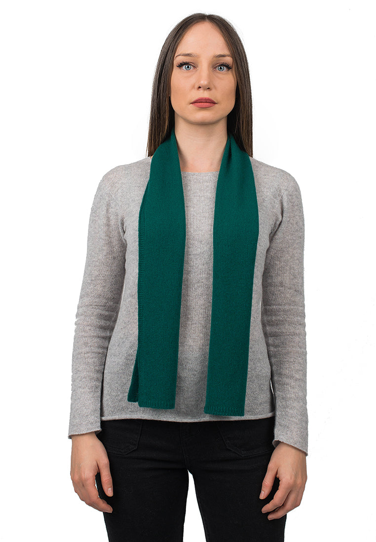 Mini Schal 100 % Kaschmir, Farbe Grün | Dalle Piane Cashmere