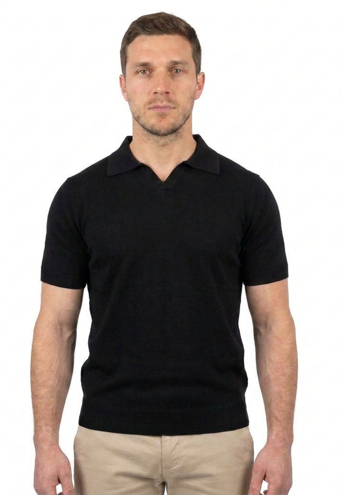 Polo mit kurzen Ärmeln 100% Baumwolle | Dalle Piane Cashmere