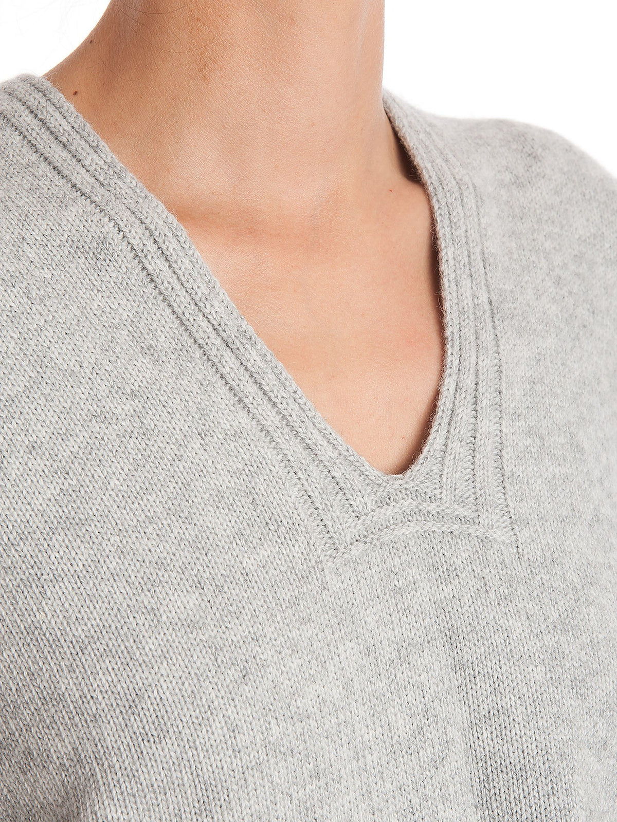 Cape mit seitlichen Knöpfen aus Kaschmirmischung, Farbe Grau, Ansicht 5 | Dalle Piane Cashmere