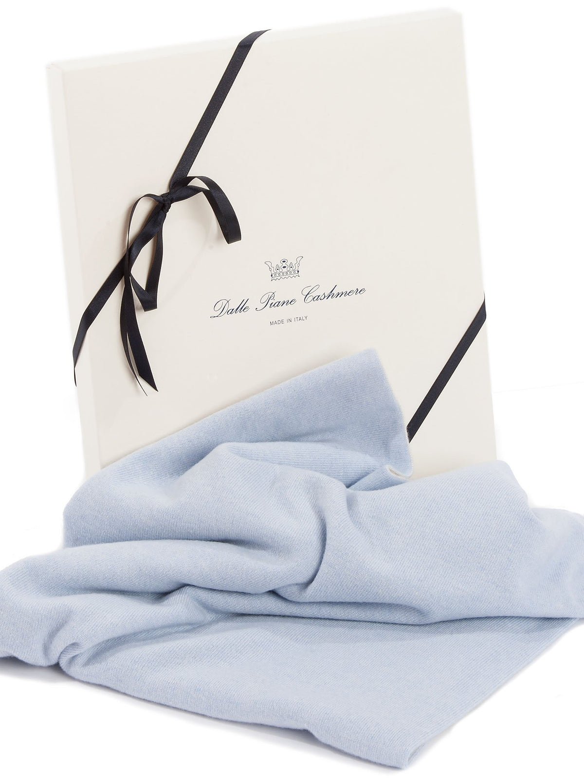 Zwei Farben Babydecke 100 % Kaschmir, Farbe Himmel | Dalle Piane Cashmere