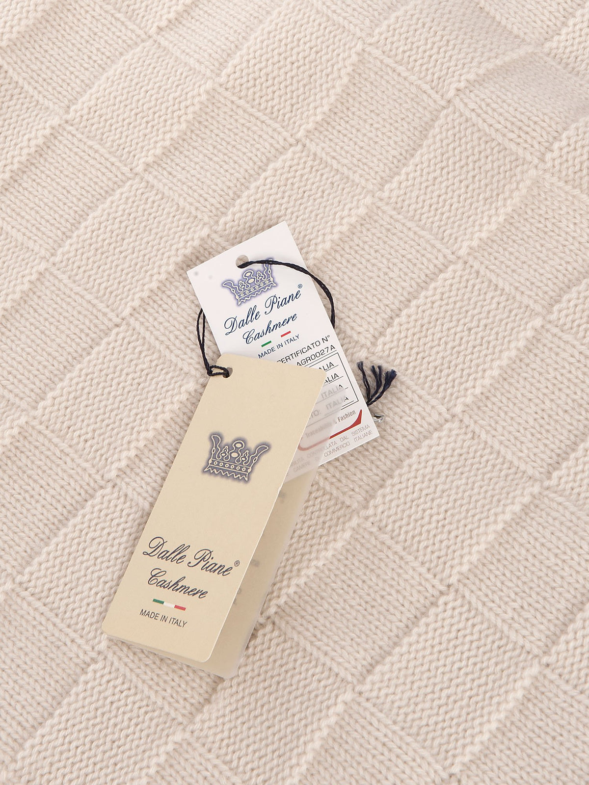 Babydecke 100 % Kaschmir, Farbe Creme, Ansicht 4 | Dalle Piane Cashmere