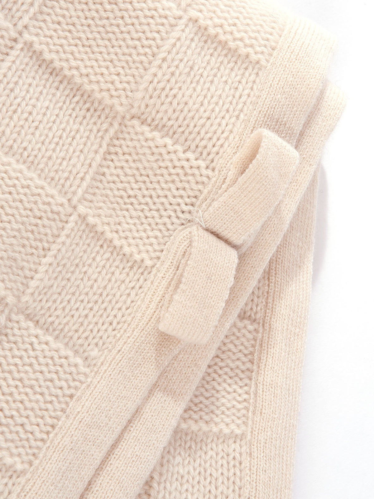 Babydecke 100 % Kaschmir, Farbe Creme, Ansicht 3 | Dalle Piane Cashmere