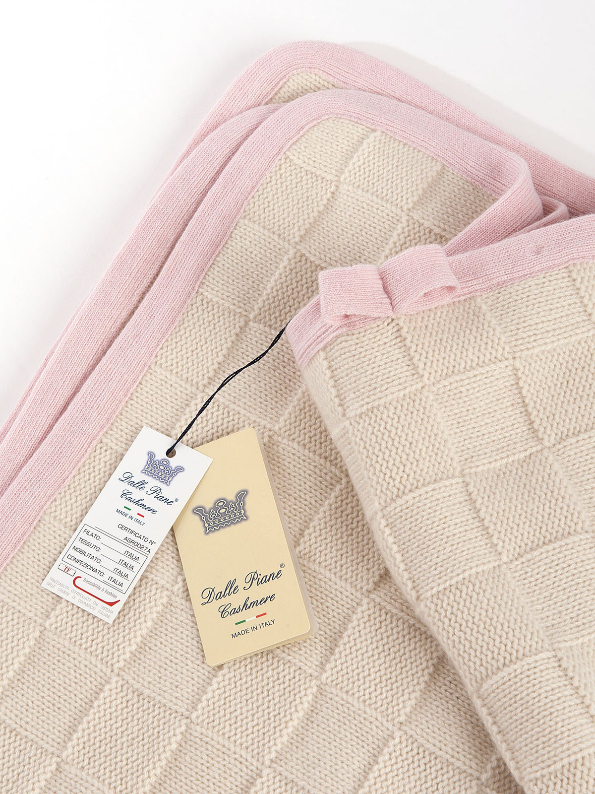Babydecke 100 % Kaschmir, Farbe Rosa, Ansicht 3 | Dalle Piane Cashmere