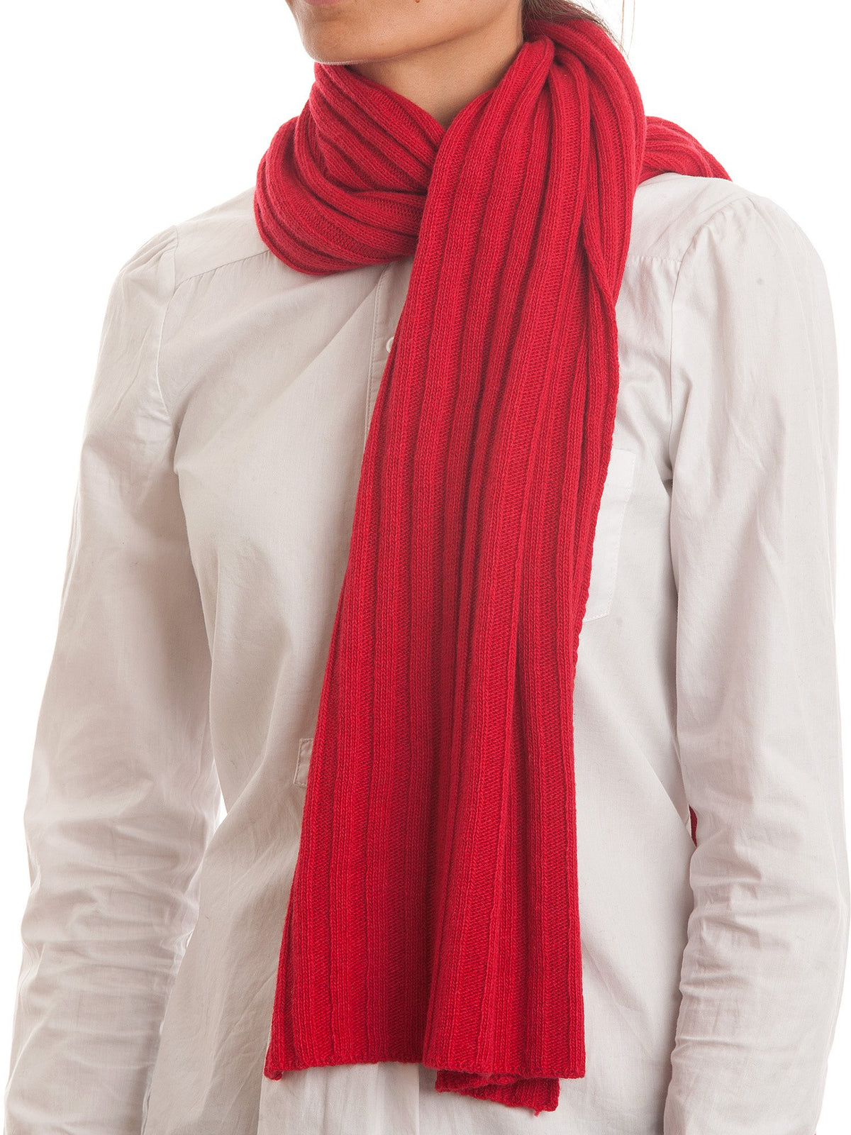 Schal und Mütze Set aus Kaschmirmischung, Farbe Rot | Dalle Piane Cashmere