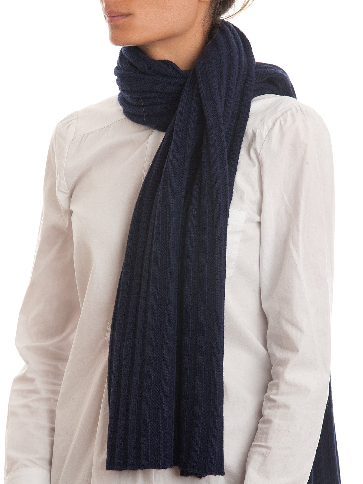 Schal und Mütze Set aus Kaschmirmischung, Farbe Blau | Dalle Piane Cashmere