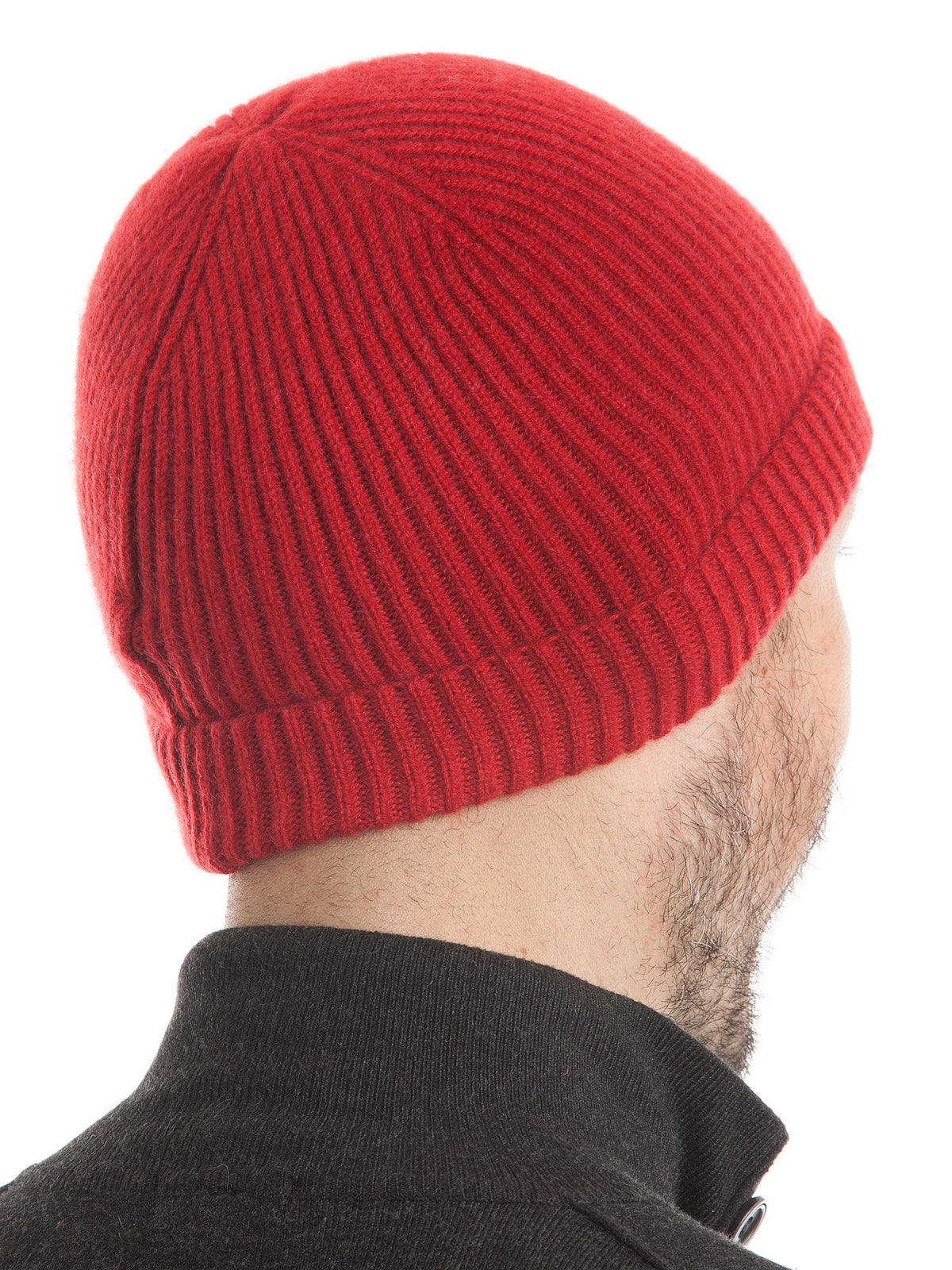 Herrenmütze aus 100 % Kaschmir im englischen Patentmuster, Farbe Rot | Dalle Piane Cashmere