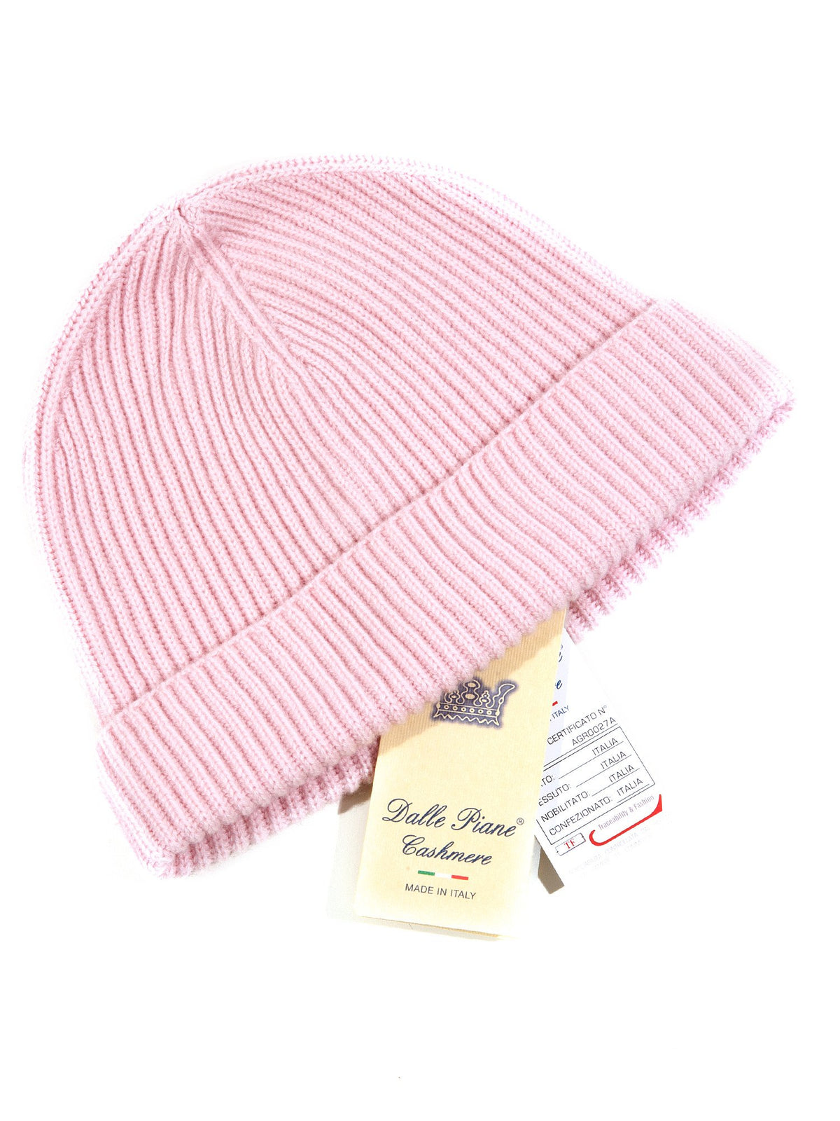 Herrenmütze aus 100 % Kaschmir im englischen Patentmuster, Farbe Rosa, Ansicht 2 | Dalle Piane Cashmere