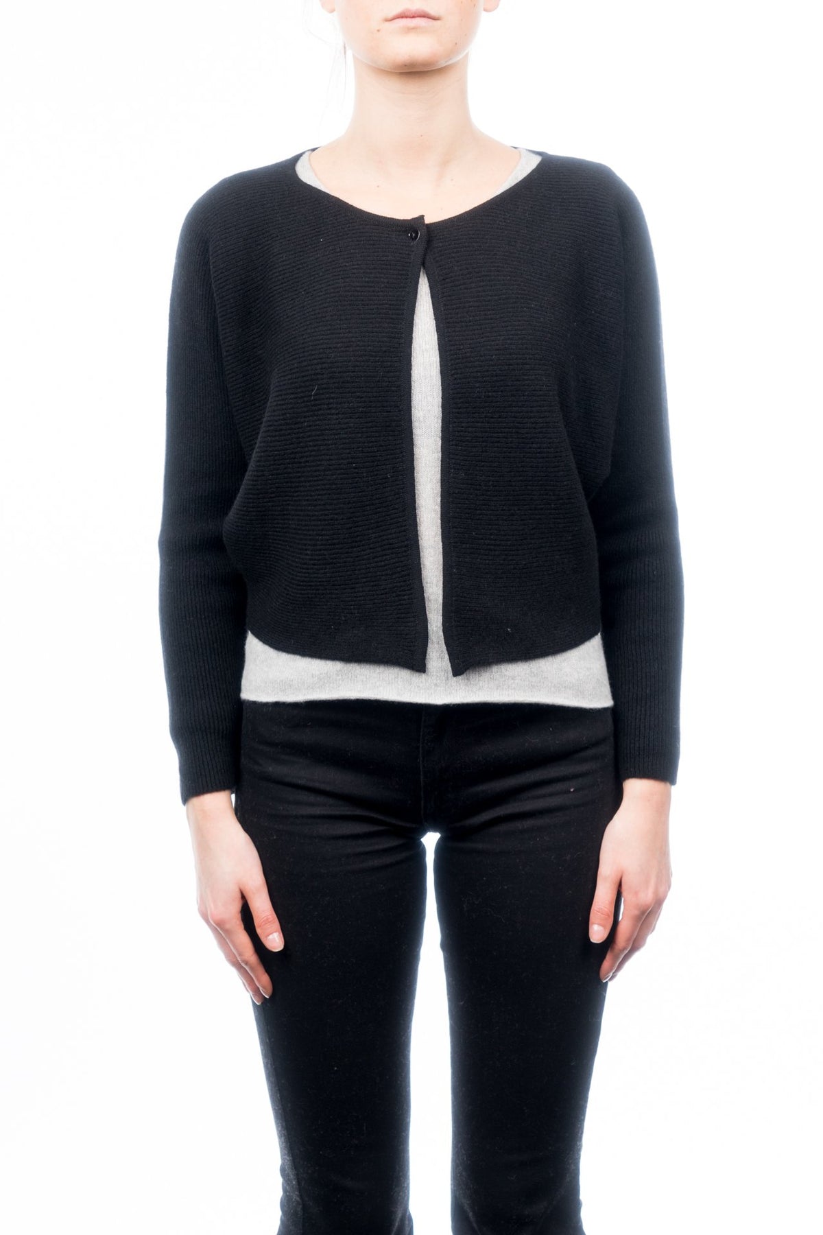 Kurze Strickjacke 100% Kaschmirknöpfen | Dalle Piane Cashmere