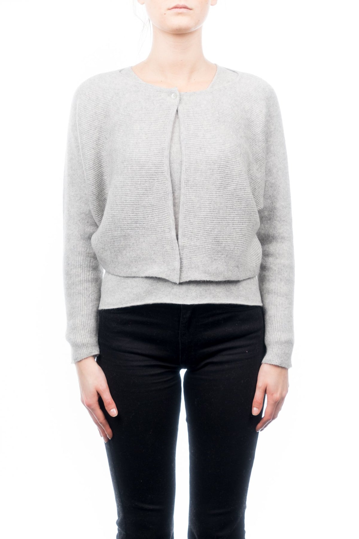 Kurze Strickjacke 100% Kaschmirknöpfen | Dalle Piane Cashmere