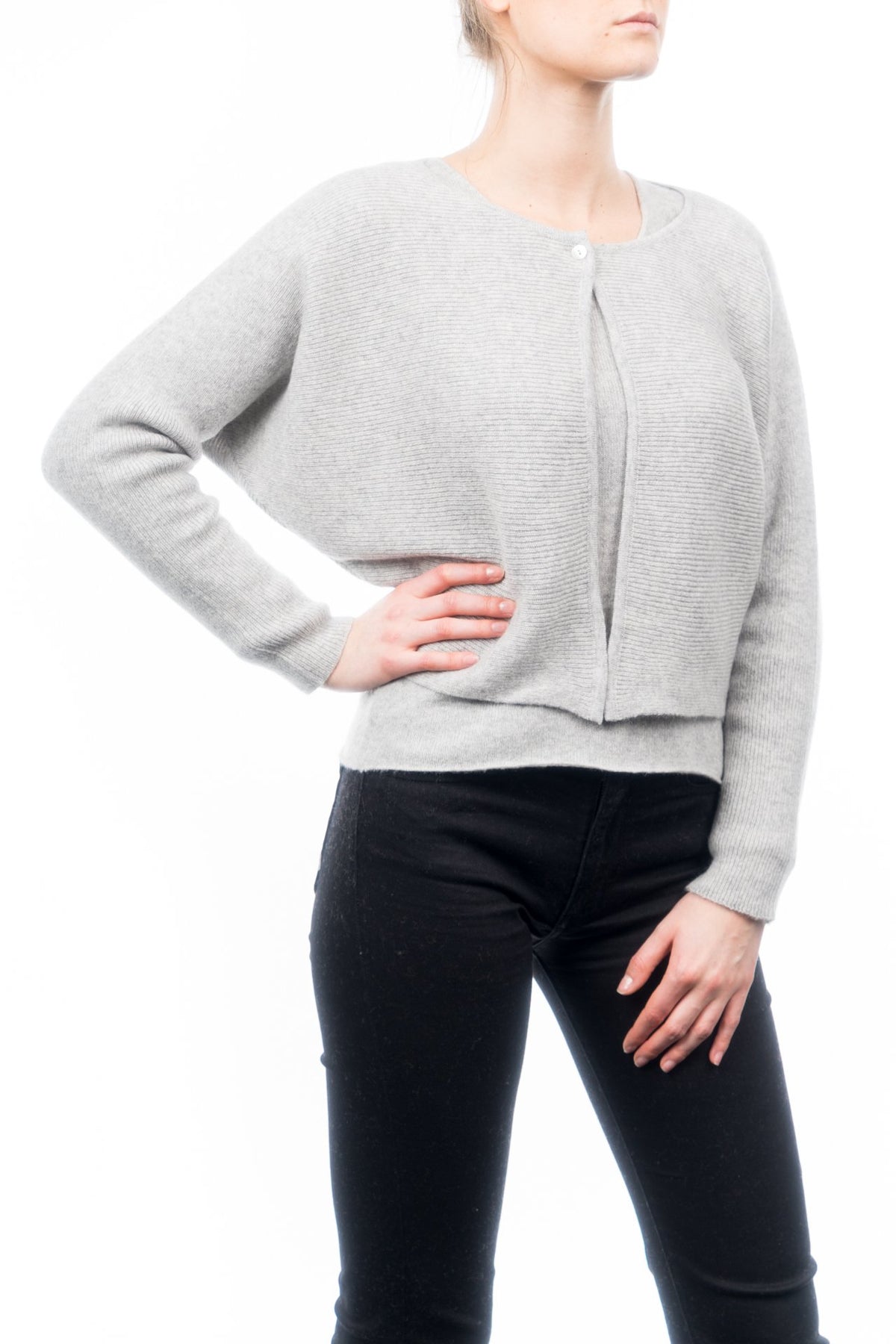 Kurze Strickjacke 100% Kaschmirknöpfen | Dalle Piane Cashmere