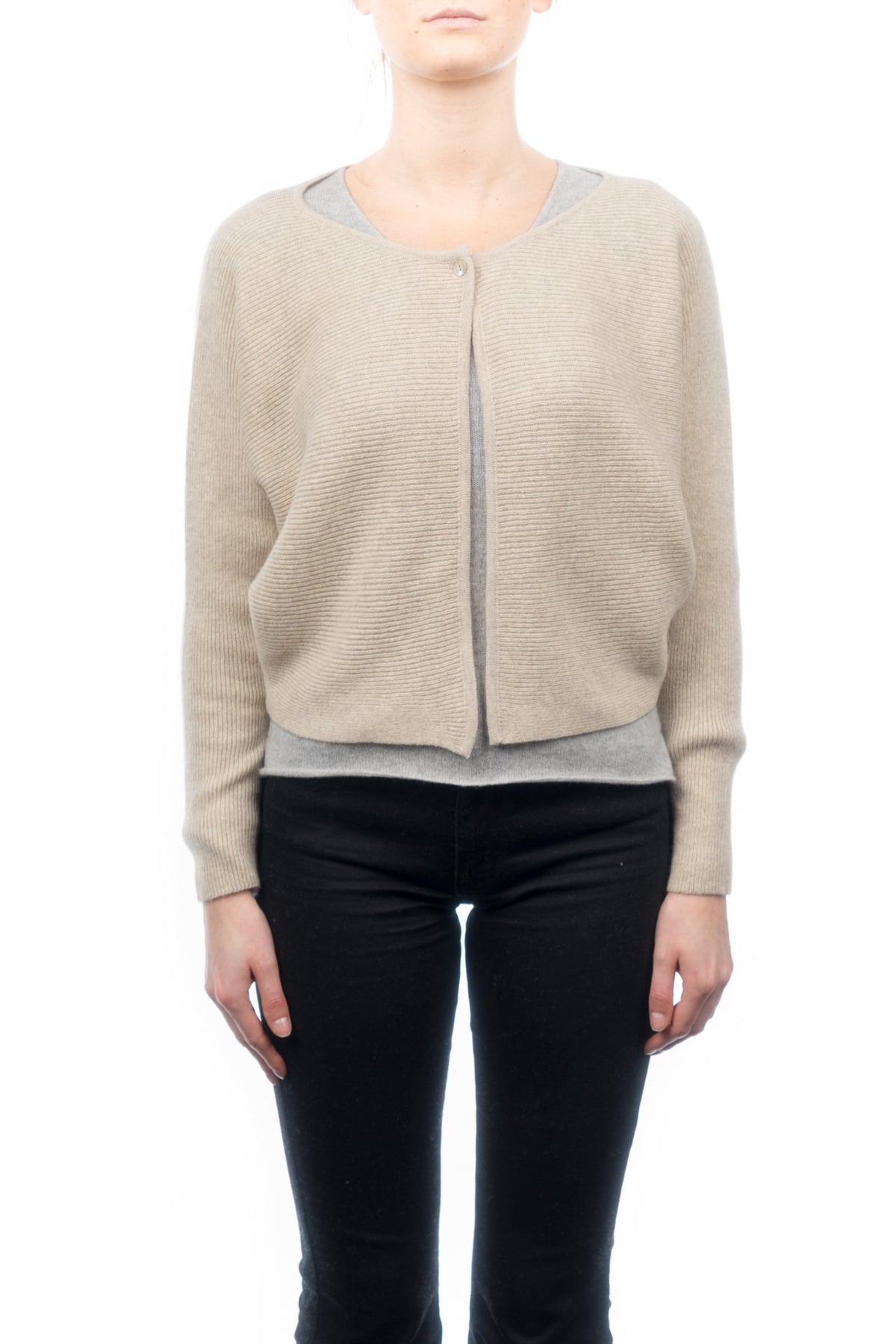 Kurze Strickjacke 100% Kaschmirknöpfen | Dalle Piane Cashmere