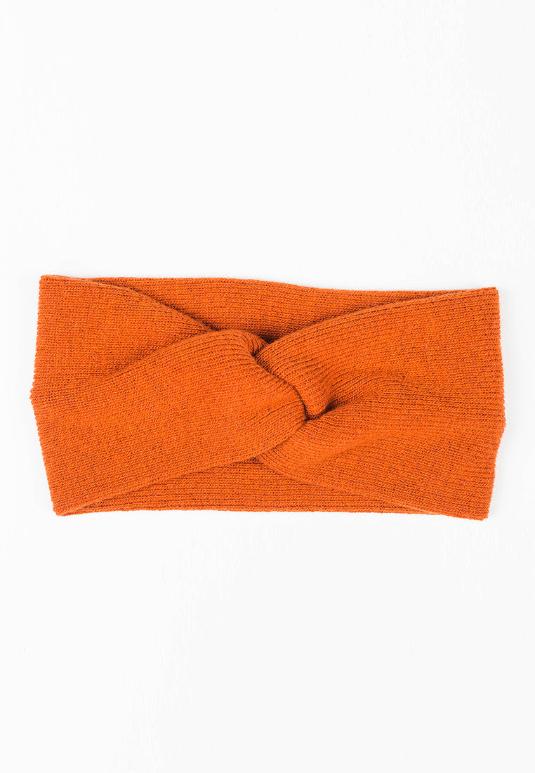 Haarband aus Kaschmir-Mischgewebe, Farbe Orange, Ansicht 3 | Dalle Piane Cashmere