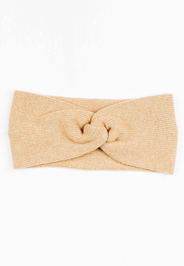 Haarband aus Kaschmir-Mischgewebe, Farbe Beige, Ansicht 3 | Dalle Piane Cashmere