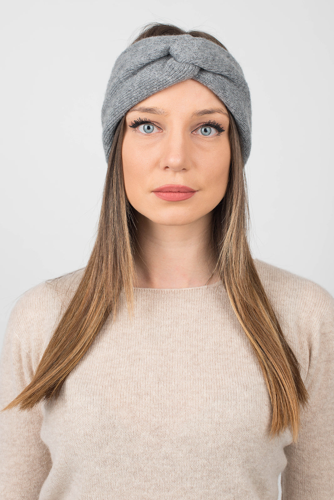 Haarband aus Kaschmir-Mischgewebe, Farbe Grau | Dalle Piane Cashmere