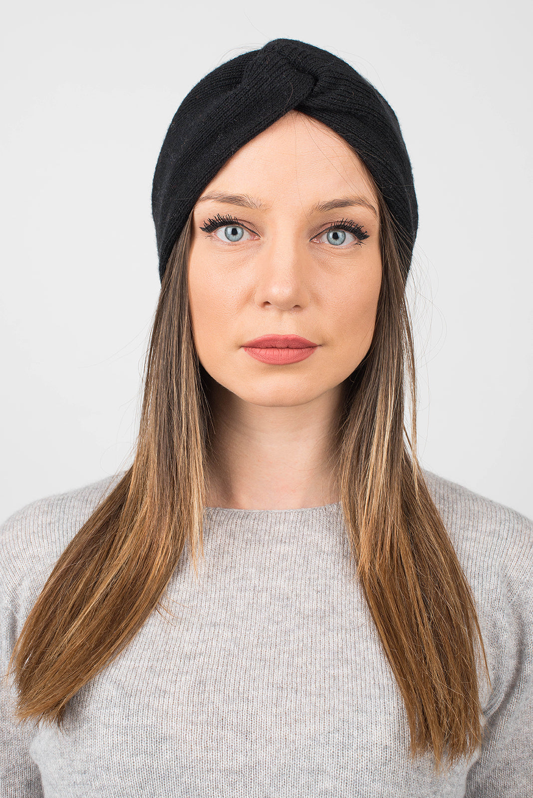 Haarband aus Kaschmir-Mischgewebe, Farbe Schwarz | Dalle Piane Cashmere