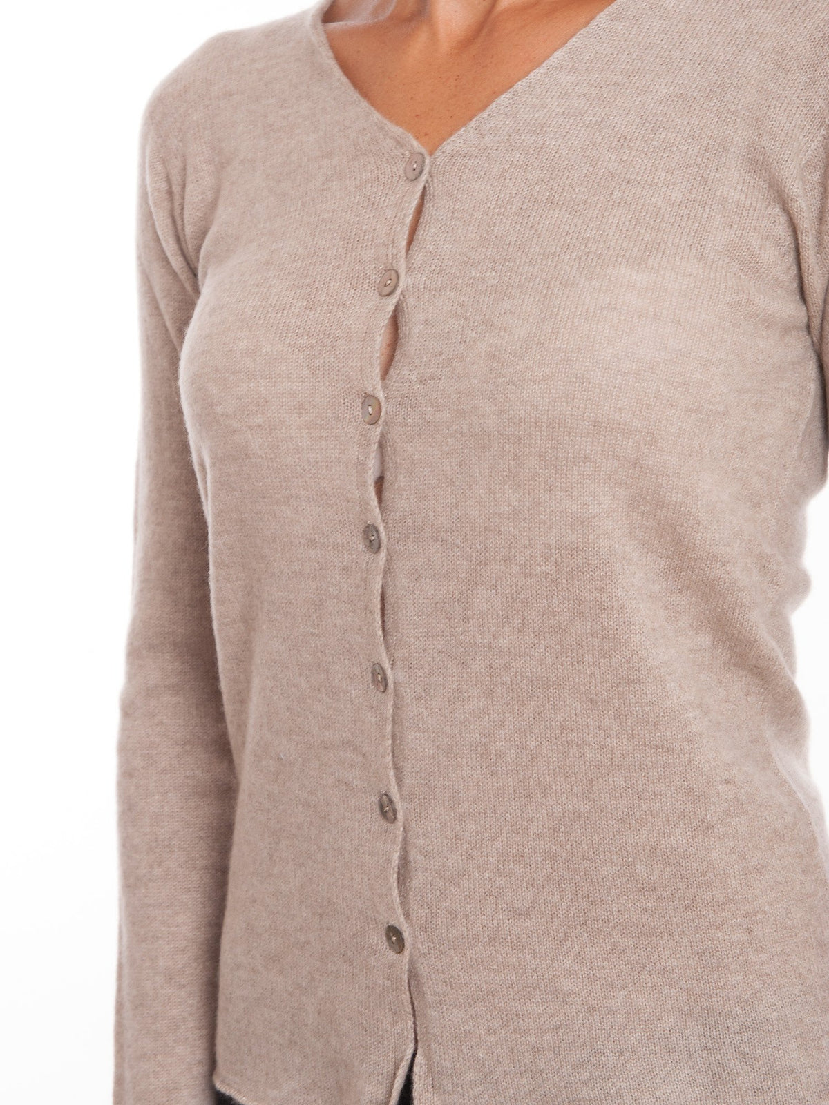 Strickjacke mit 100% Kaschmirknöpfen | Dalle Piane Cashmere