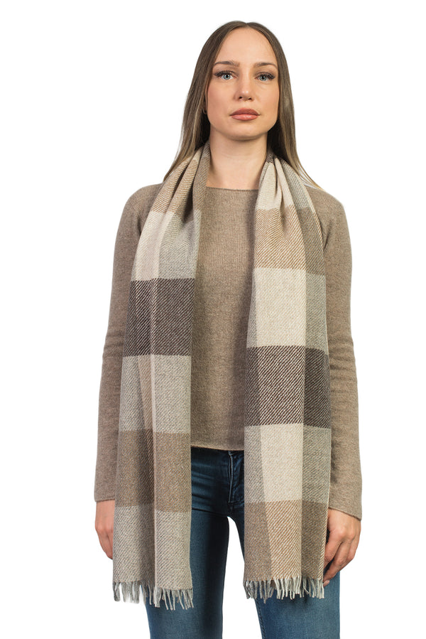 Quadratischer Schal aus gemischtem Kaschmir | Dalle Piane Cashmere