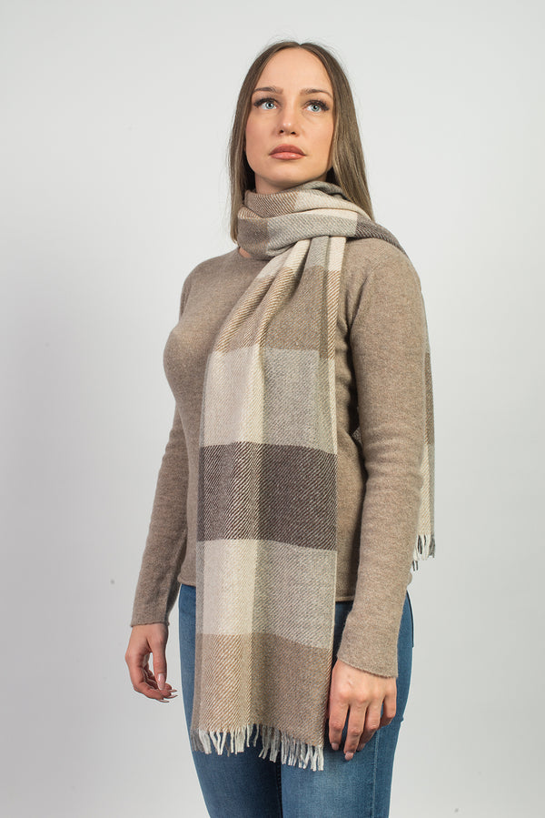 Quadratischer Schal aus gemischtem Kaschmir | Dalle Piane Cashmere