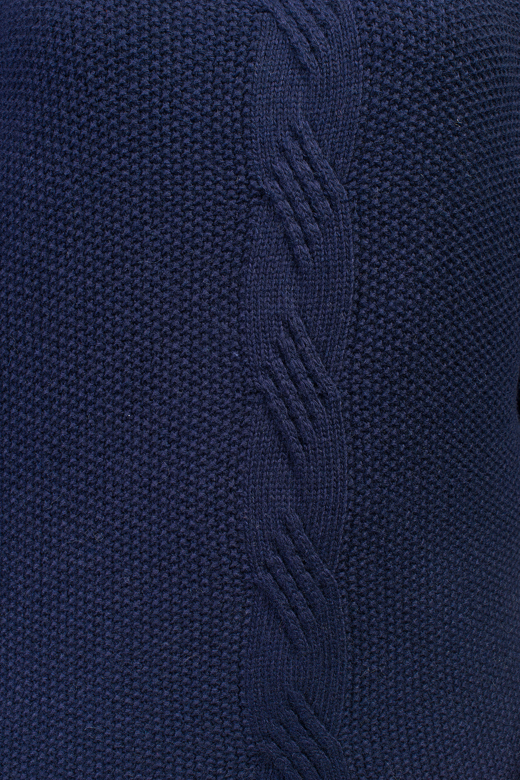 Fledermauspullover aus Kaschmirmischung mit Zopfmuster, Farbe Blau, Ansicht 4 | Dalle Piane Cashmere