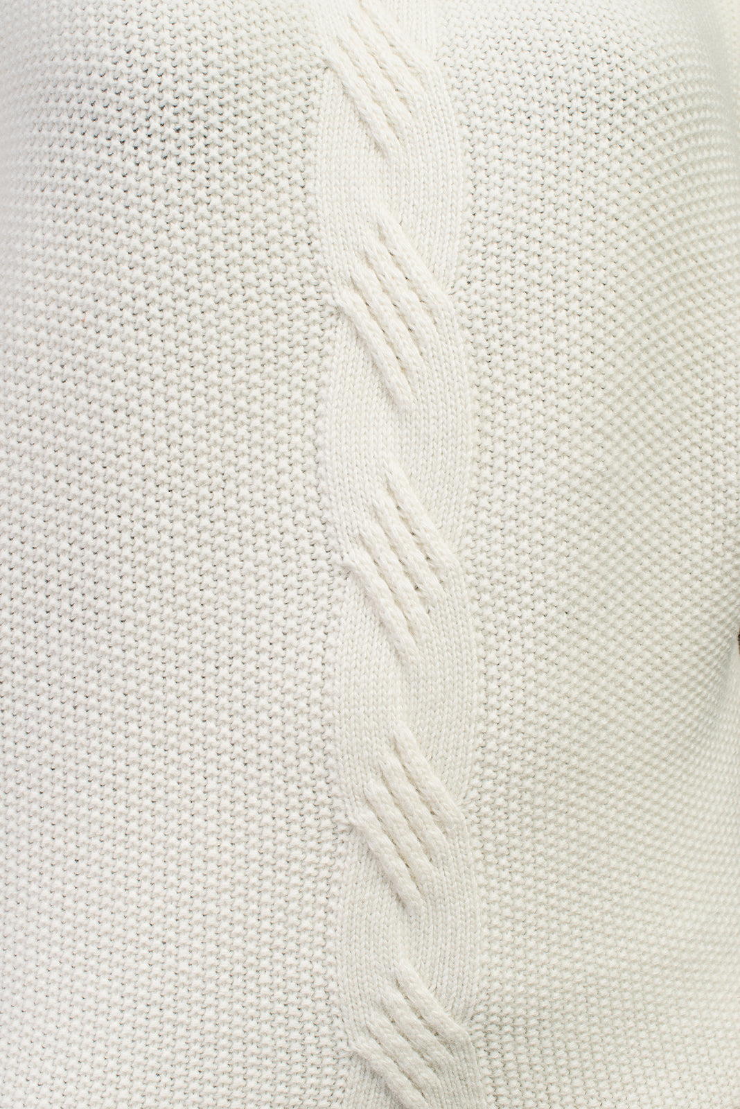 Fledermauspullover aus Kaschmirmischung mit Zopfmuster, Farbe Creme, Ansicht 4 | Dalle Piane Cashmere