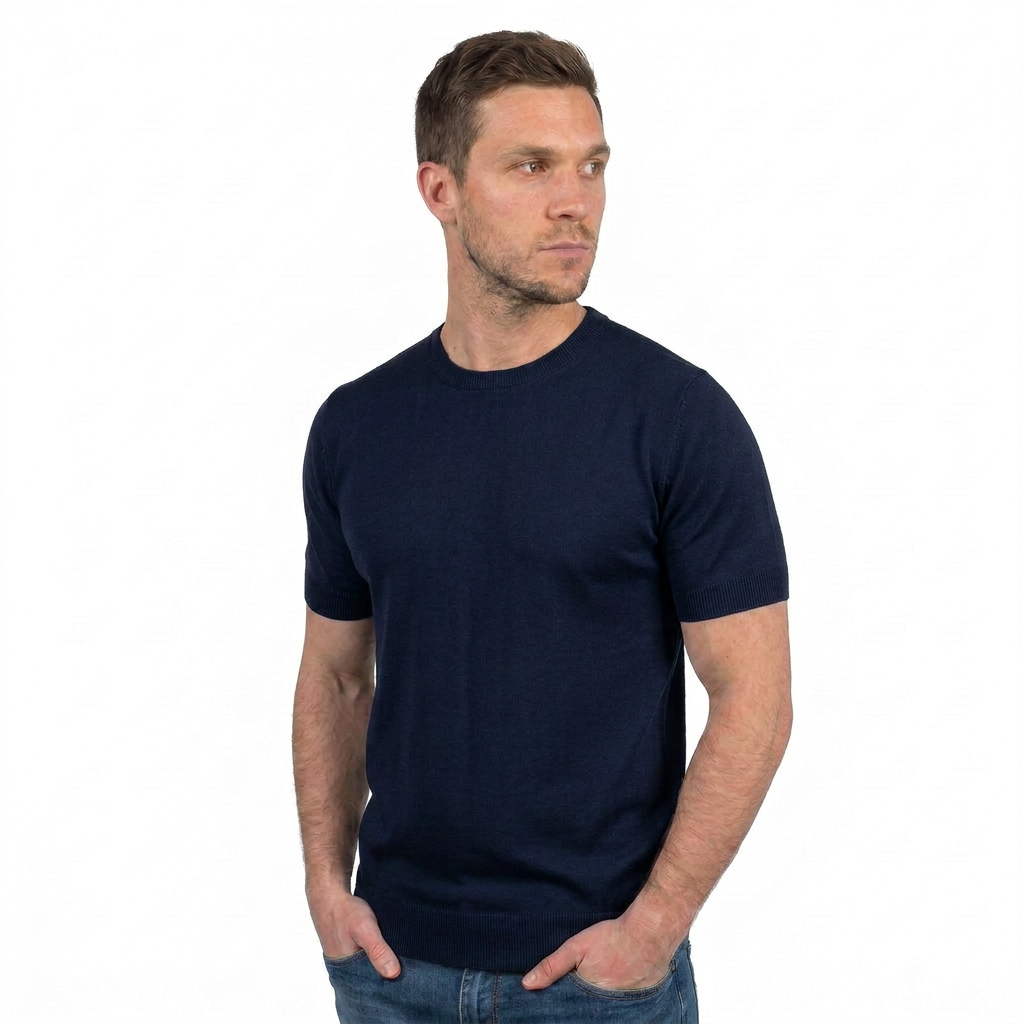 T-Shirt mit kurzen Ärmeln 100% Baumwolle | Dalle Piane Cashmere