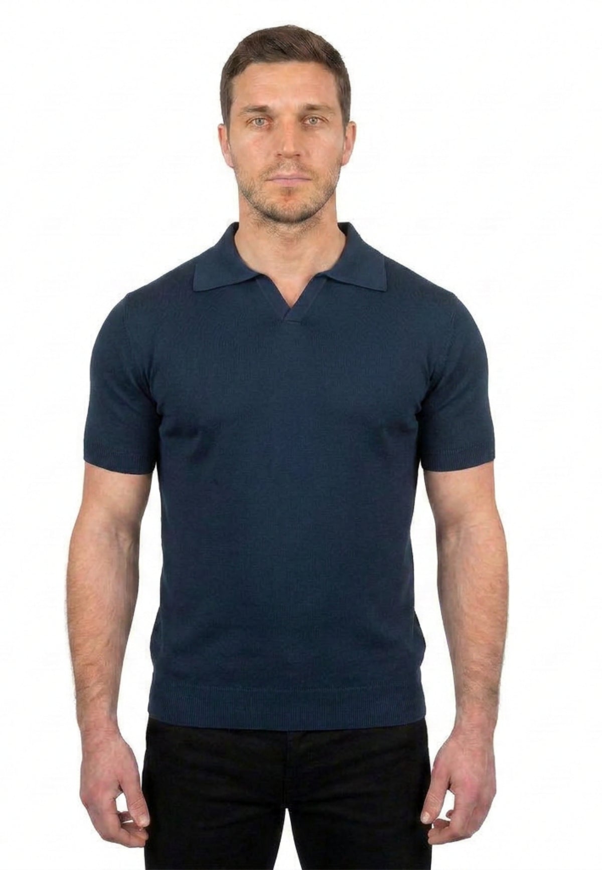 Polo mit kurzen Ärmeln 100% Baumwolle | Dalle Piane Cashmere