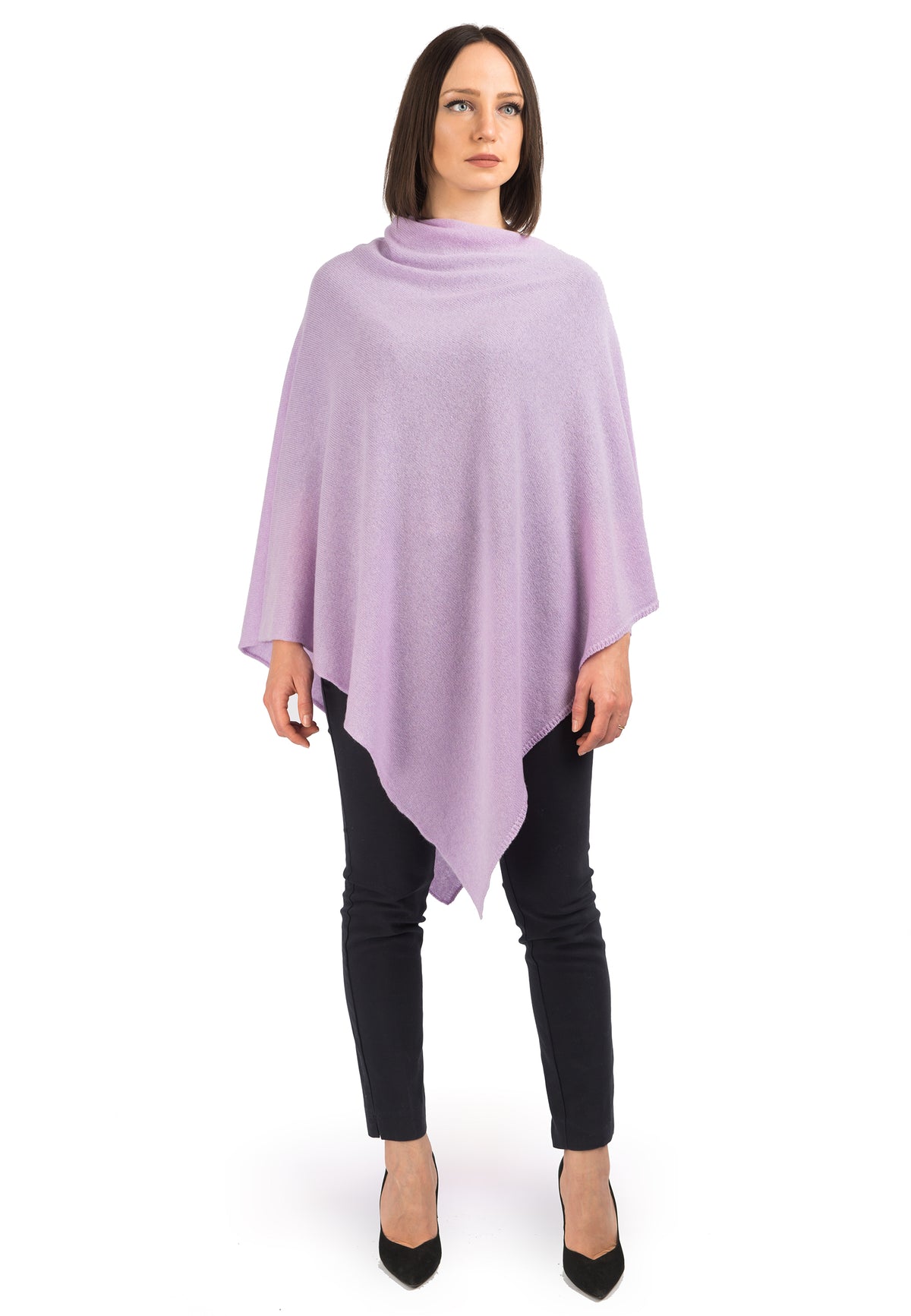 Poncho 100 % Kaschmir, Farbe Flieder | Dalle Piane Cashmere