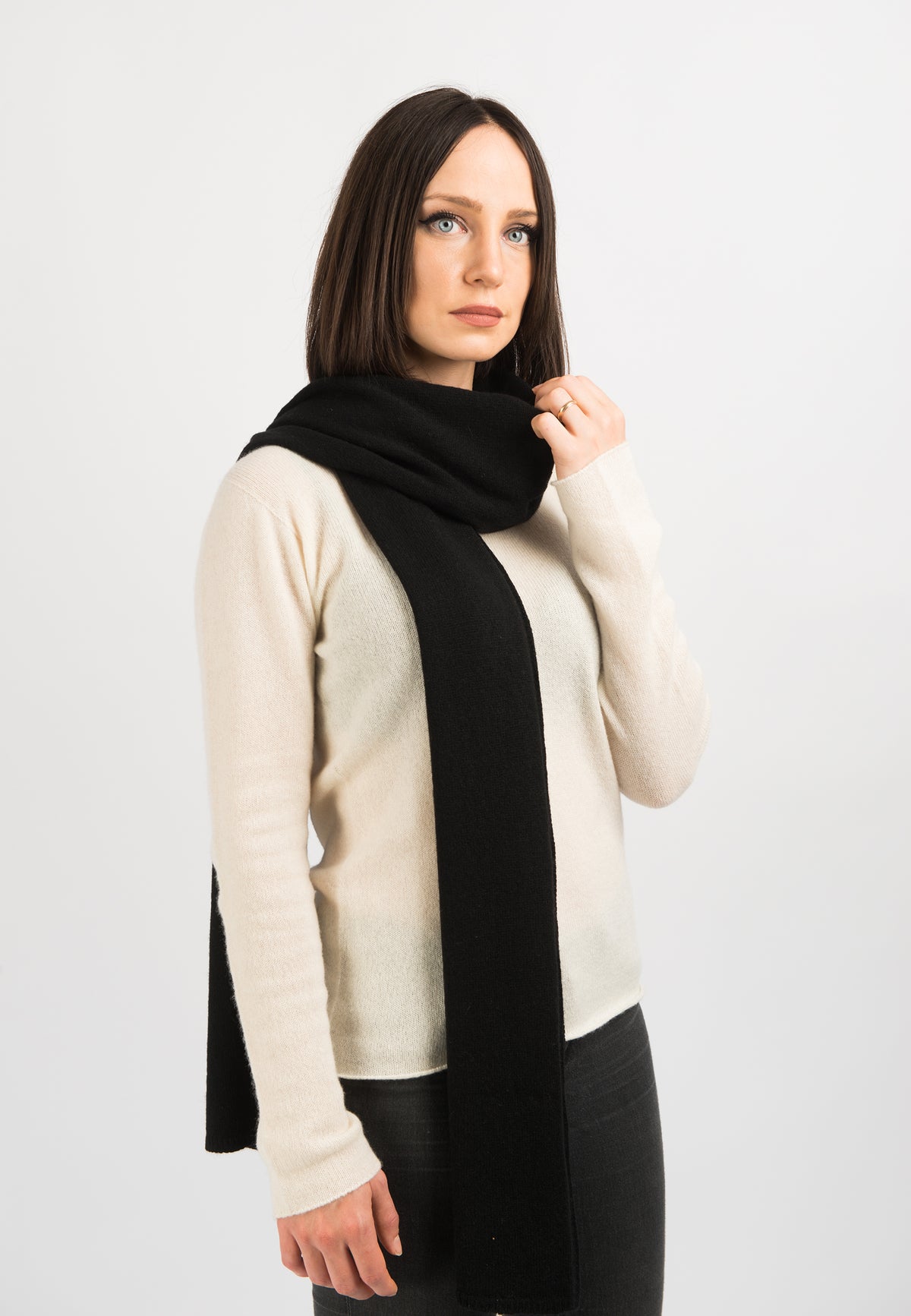 Einfarbiger Schal 100% Kaschmir | Dalle Piane Cashmere