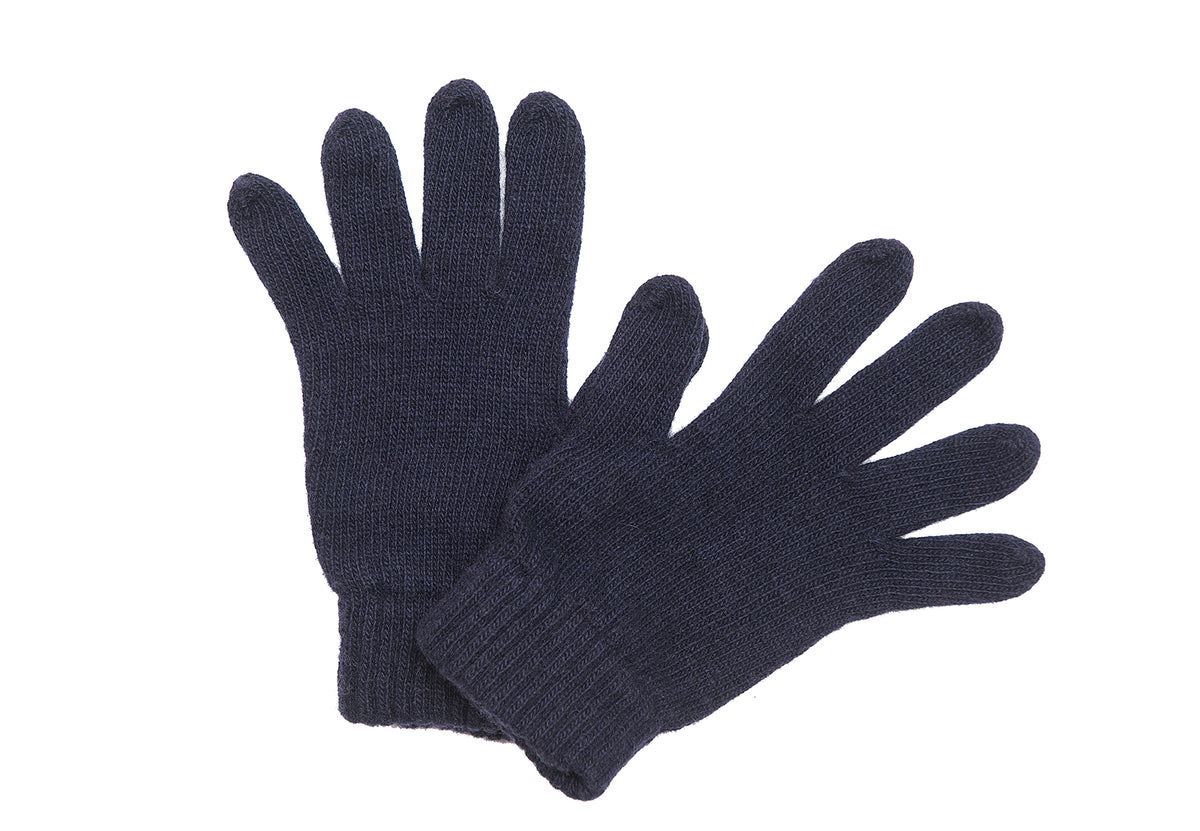 Damenhandschuhe aus Kaschmirmischung, Farbe Blau, Ansicht 2 | Dalle Piane Cashmere