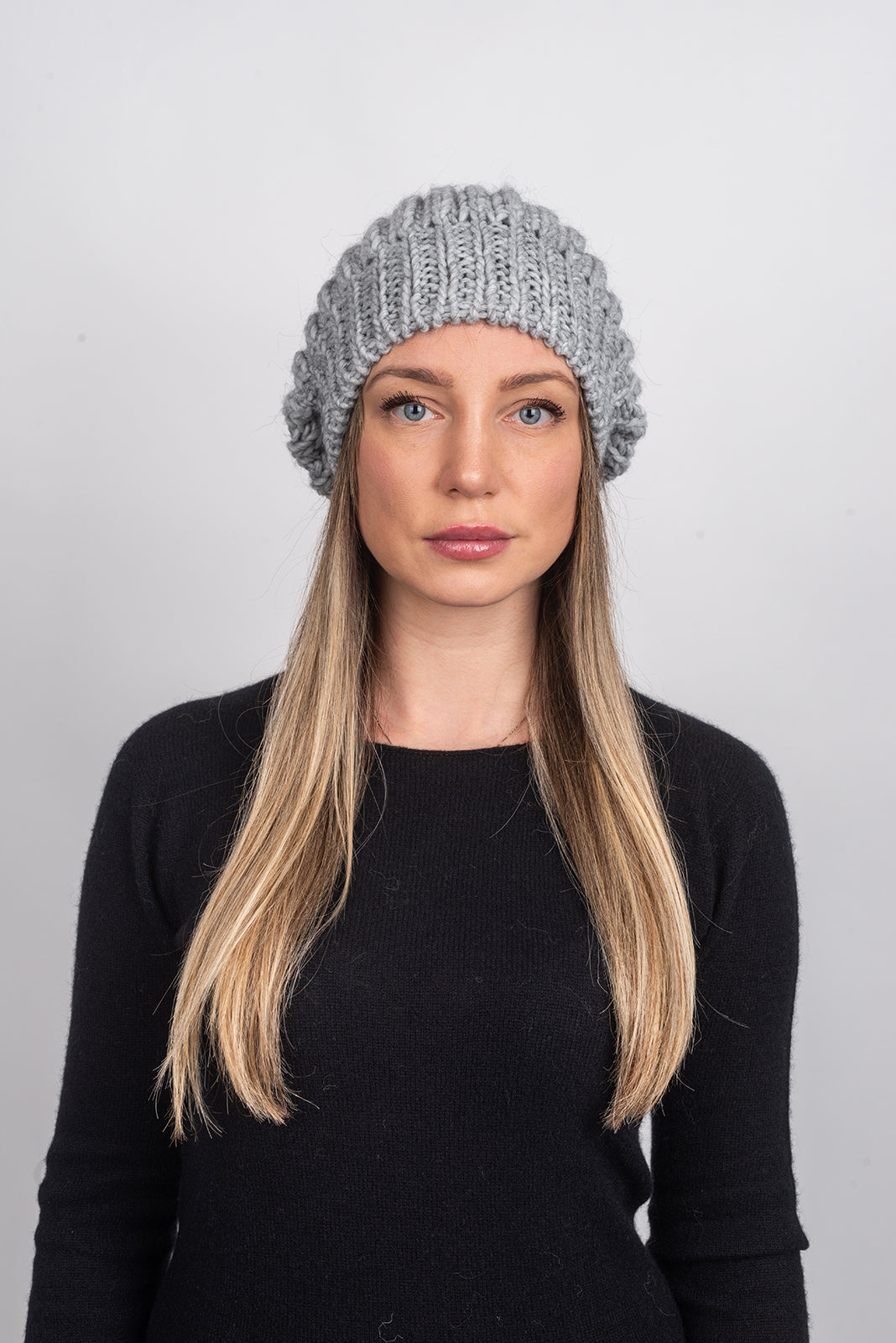 Mütze im englischen Strick, Farbe Grau, Ansicht 3 | Dalle Piane Cashmere