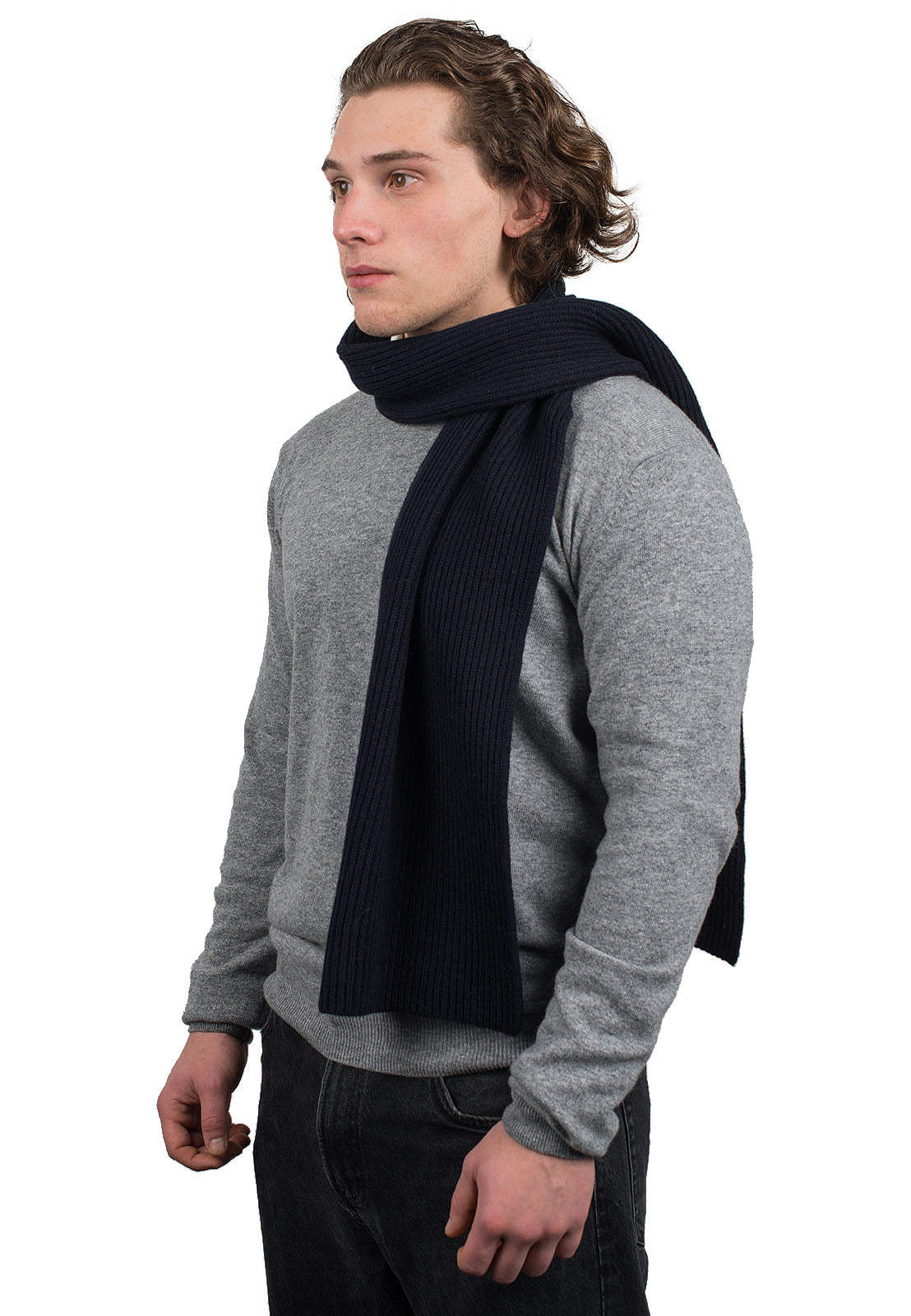 Rippenstich Schal 100 % Kaschmir, Farbe Violett, Ansicht 3 | Dalle Piane Cashmere