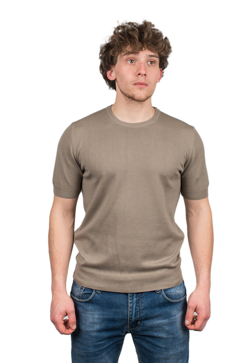 T-Shirt mit kurzen Ärmeln 100% Baumwolle | Dalle Piane Cashmere