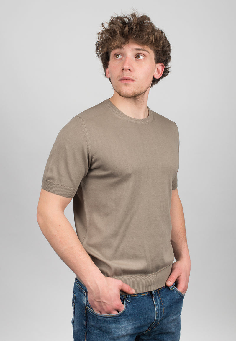 T-Shirt mit kurzen Ärmeln 100% Baumwolle | Dalle Piane Cashmere