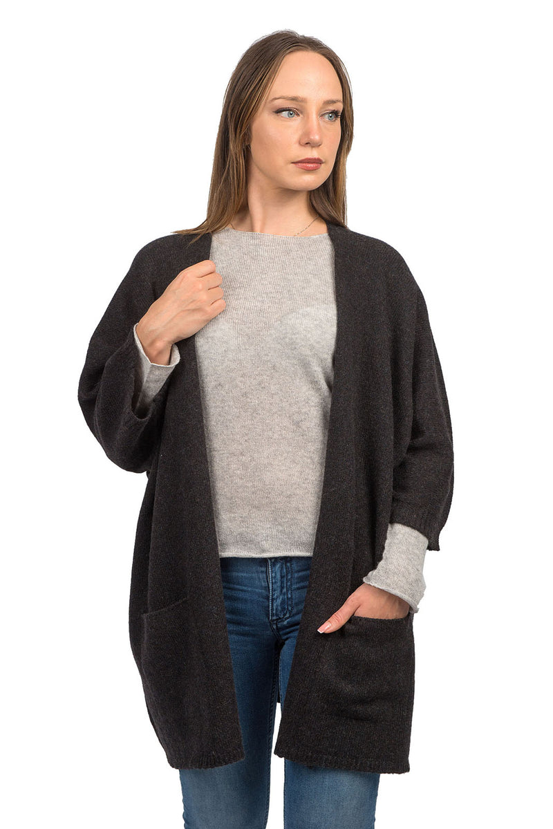 3/4-ärmelige Strickjacke Kaschmirmischung