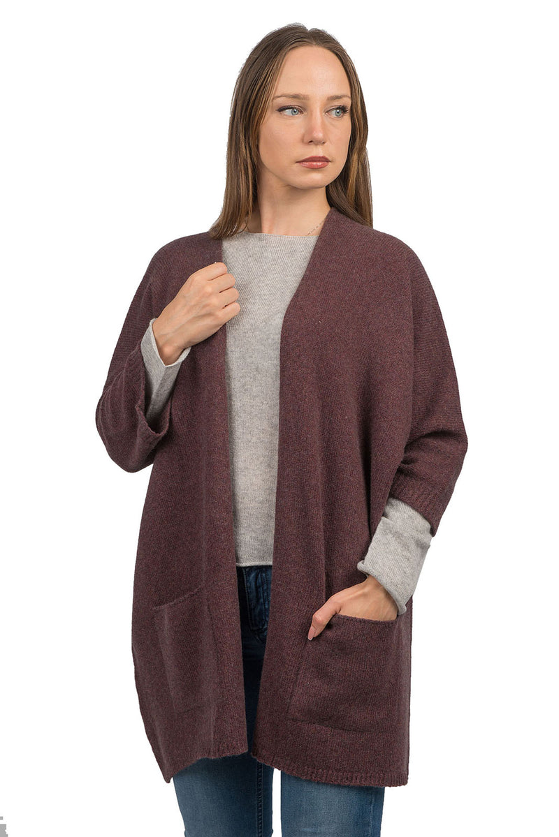 3/4-ärmelige Strickjacke Kaschmirmischung