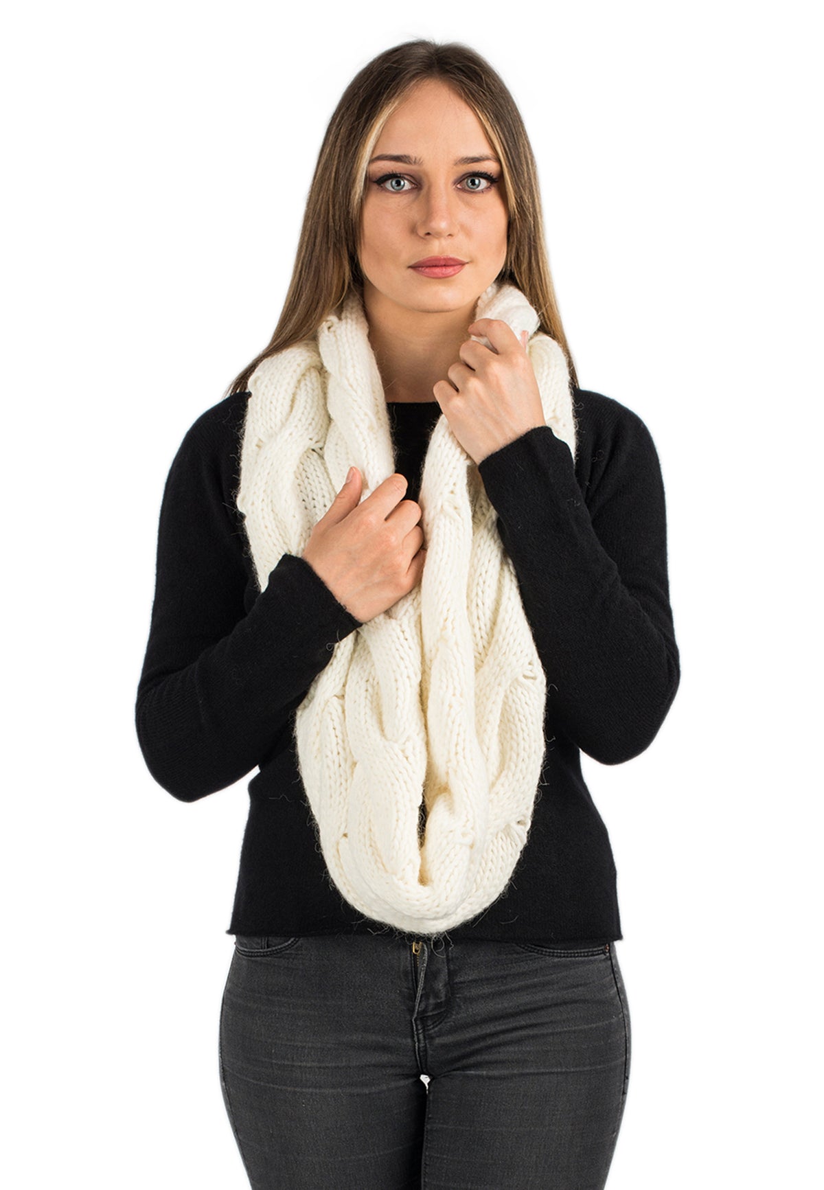 Schal mit Zöpfen | Dalle Piane Cashmere