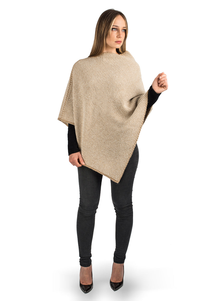 Salz und Pfeffer Poncho | Dalle Piane Cashmere